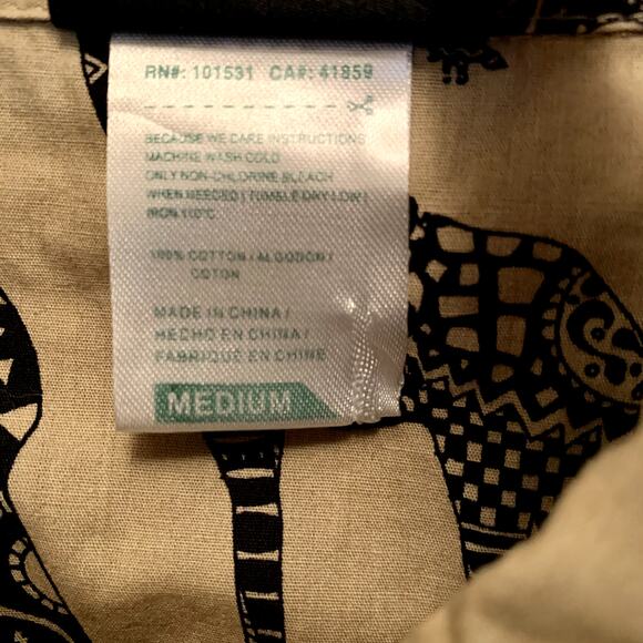 Vintage Y2K LRG Short Sleeve Button Down Shirt Mens Size M Giraffe Safari Casual - Picture 8 of 8